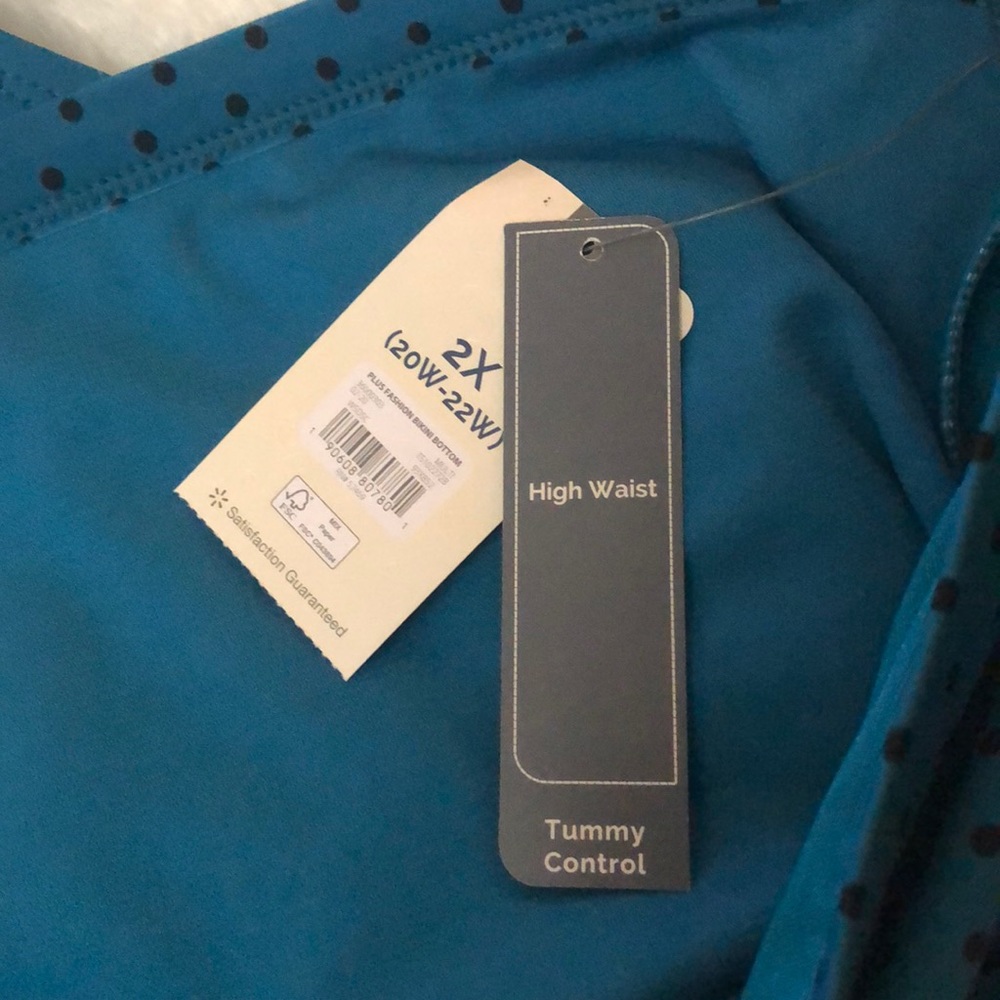 NWT Plus Size High Waist Swim Bikini Bottom - Picture 11 of 12